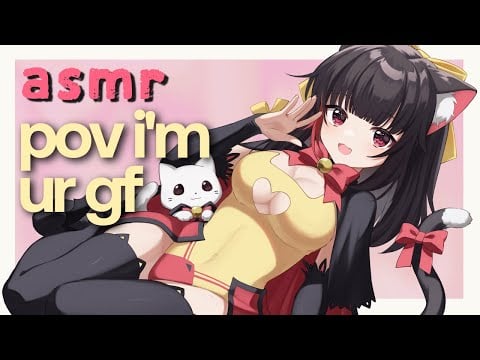 ASMR - POV: i'm your girlfriend ♡ [soft talking, kisses, fabric noises, tapping]