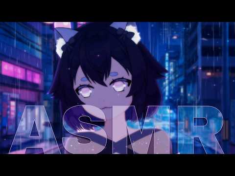 ASMR | Goth Cat Puts You To Sleep with Thunder Towel | Rain and Thunder Sounds (No Talking)