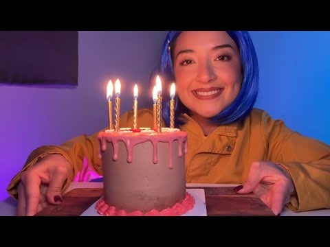 ASMR | Coraline cake 🎂 💙🪡