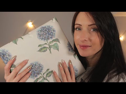 ASMR Gift Wrapping - Wrapping and checking over a Christmas gift