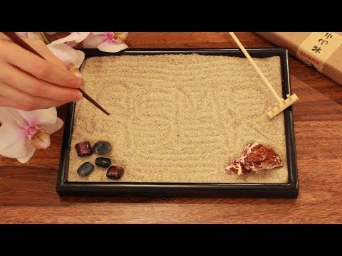 ASMR ICNBUYS Zen garden sand tracing [No talking]