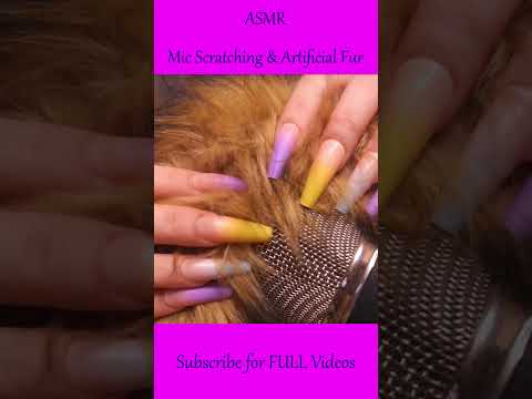 ASMR Mic Scratching & Artificial Fur ❤️ #asmr #shorts