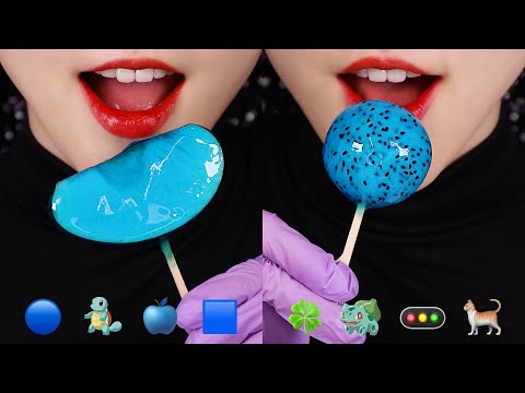 EMOJI MUKBANG ASMR TIKTOK EMOJI FOOD CHALLENGE #35 💙