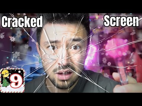🎄 Rough & Aggressive CRACKED SCREEN ASMR | Day 9 Christmas LIVES 🎅