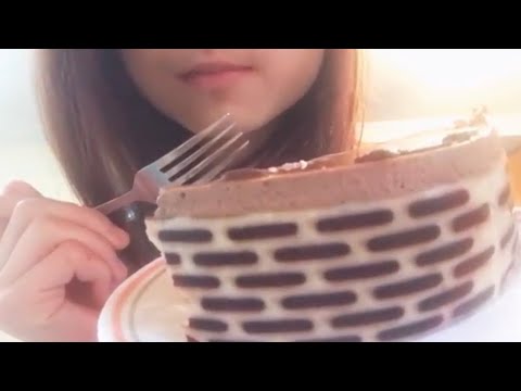 ASMR Chocolate Mousse Cake & New York Cheesecake! CAKE EATING SOUNDS🍰🍰