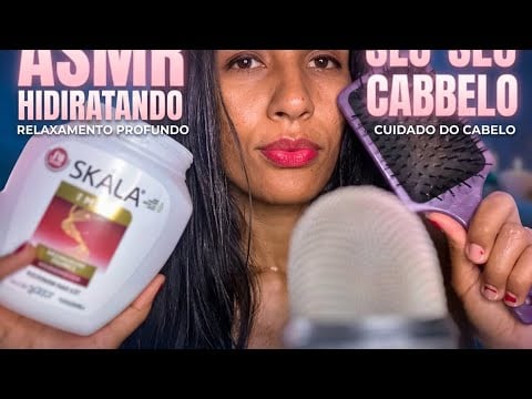 ASMR HIDRATAÇÃO NO SEU CABELO PARA DORMI RAPIDINHO 😴