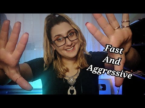 ASMR Fast & Aggressive Hand Movements + Mouth Sounds