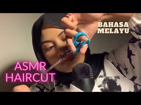 ASMR Super Mean & Weird Hair Massage Shop ( and you are the Microphone)| BAHASA MELAYU