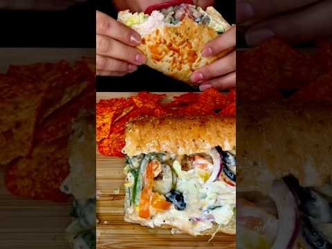 FOOTLONG LOADED SUBWAY SANDWICH #asmr #foodasmr