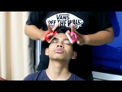 Relaxing Head Massage with Brushes - Sorry for No Sound