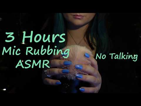 💙 3 HOURS of Fluffy Mic Hand ASMR | Super Relaxing Mic Rubbing & Gentle Sounds 💙