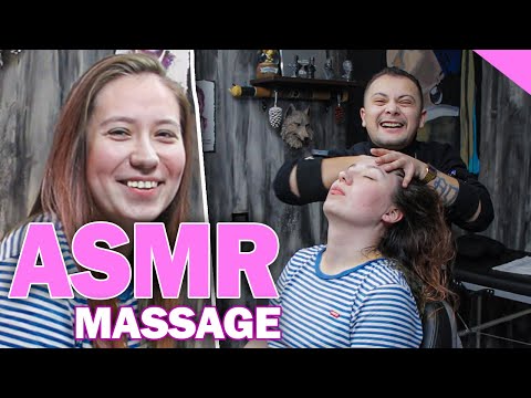 ASMR Female Massage | Best ASMR Therapy In Mens Barber Shop (asmr massage)