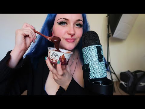 ASMR Chocolate Protein Pudding Eating