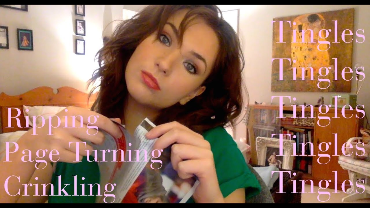 ASMR Paper sounds, ripping, page turning, crinkling, crackling, whispering