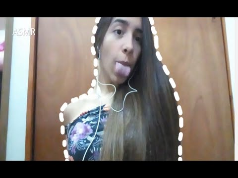 ASMR español. Comiendo CARAMELOS🍬- Sonidos de babita💦👂