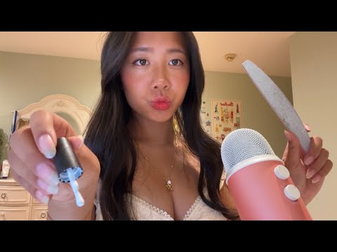 FAST ASMR DOING YOUR NAILS IN 2 MINUTES 💅💛🌟🌟