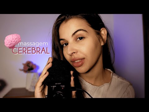 ASMR MASSAGEM CEREBRAL COM A ESPUMINHA DO TASCAM