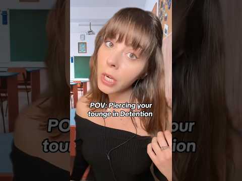 ASMR POV: Piercing your tounge in Detention 👅 #asmrshorts #asmrvideos #tingles #asmrroleplay #viral