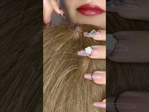 Pins plucking 💆🏻‍♀️ #asmr #satisfying #visualtingle #relax #nails #relaxing