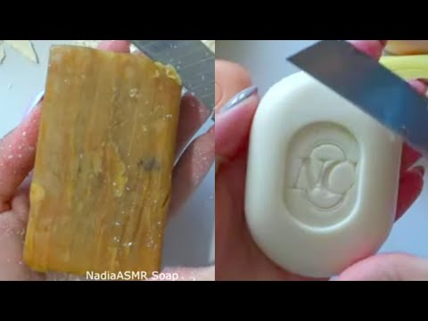 Dry Soap carving ASMR/ relaxing sounds/No talking. Satisfaction ASMR video/Cutting soap