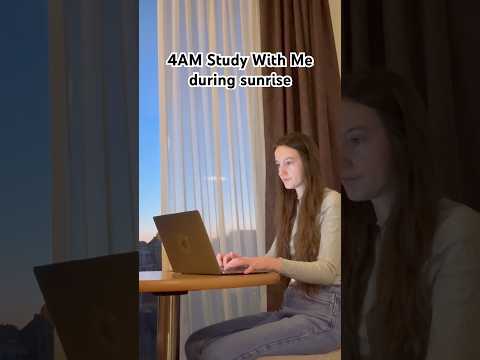 4AM Productive study with me during sunrise 📚🌅