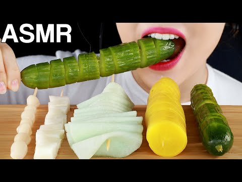 ASMR Pickled Vegetables *Crunchy* 여러가지 절임채소 먹방 Eating Sounds Mukbang