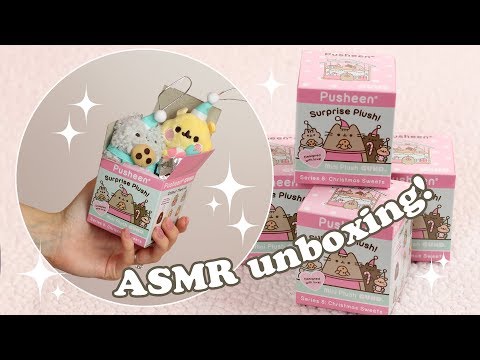 Unboxing Pusheen Surprise Plush Series 8 (ASMR whispering & tapping)