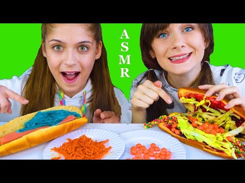 ASMR HOT DOG CHALLENGE (No Talking) COOKING & EATING SOUNDS LILIBU