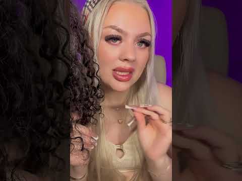POV Your Bestie Plays With Your Curly Hair In Class #asmrhairplay #curlyhairasmr #roleplay