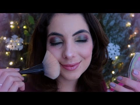 ASMR ME MAQUIANDO PARA O NATAL!