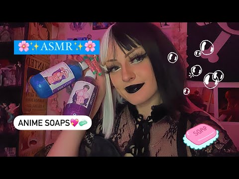 ASMR// Anime Soaps🧼✨ haul pt.2 ((MOON LOVE BATH))(tapping, whispering, & spraying sounds)💖