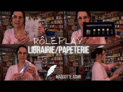 Asmr français,  ( demandes) Rôleplay "Librairie/Papeterie. 📚📚📖📗