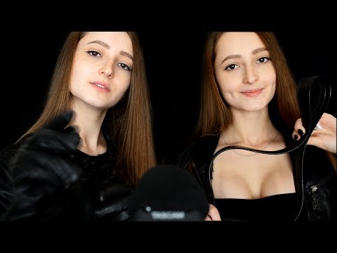 АСМР Кожаные Близнецы | ASMR Leather Twins, Leather Sounds