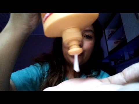 ASMR Lavando seu cabelo por um looongo tempo e falando suavemente: Shampoo em barra e depois líquido