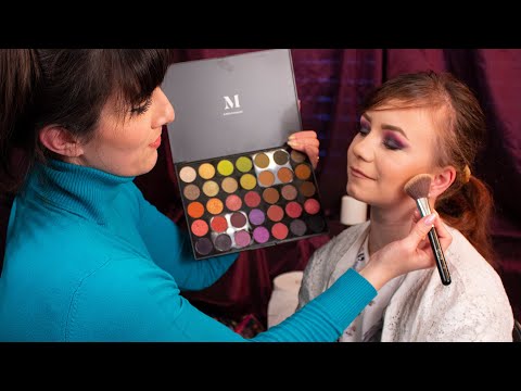 Super Relaxing Makeup Application ASMR, She Does Her Makeup, Soft Talking, Evening Makeup