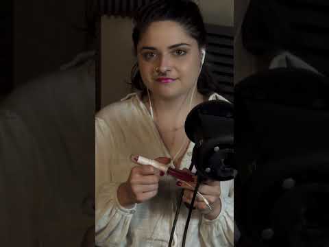 ASMR Lipstick & Microphone Sensation: Close Your Eyes! #shorts