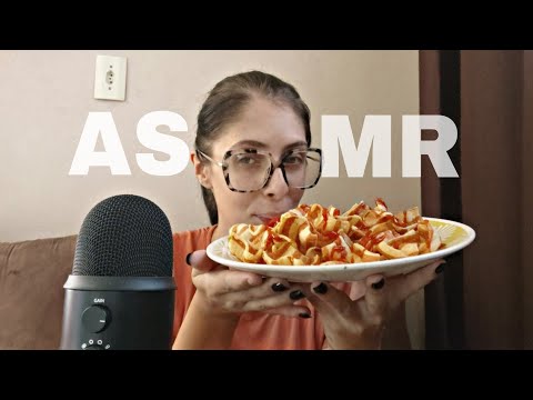 ASMR SALGADINHO DE BACON COM KATCHUP COM MUITO SONS DE MASTIGACAO 🥓 #mouthsounds #asmr