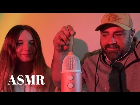 My dad tries ASMR for the first time!