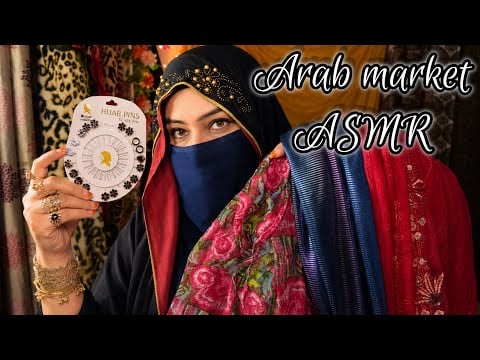 🖤✨ ASMR: Midnight Hijab seller  Style your hijab with Edgy Pins & Fabric Sounds