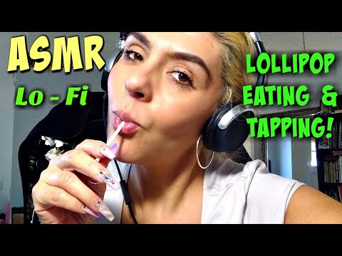 ASMR (Lo-Fi Whisper) Eating Lollipop Tapping