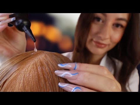 ASMR Relaxing Lice Check & Scalp Treatment ❤️ Hair Brushing, Scalp Scratching & Massage RP