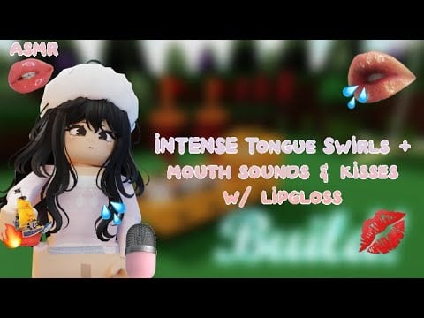 ROBLOX ASMR ★ INTENSE TONGUE SWIRLS + MOUTH SOUNDS & KISSES w/ LIPGLOSS💦👄| BUILD A BOAT (NO TALKING)