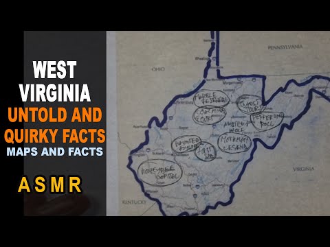 ASMR: WEST VIRGINIA - The Untold and Quirky FACTS | Map outline with facts | ASMR maps and Facts