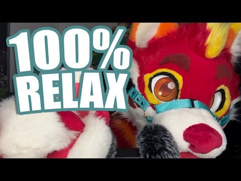 [Furry ASMR] Let me Relax You with some Fursuit Brushing 🩵 (100% Relaxation 3DIO & Paw Visuals)