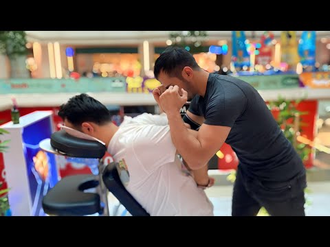 ASMR MASSAGE | Neck,Shoulder,Arm | CHAİR MASSAGE MALL