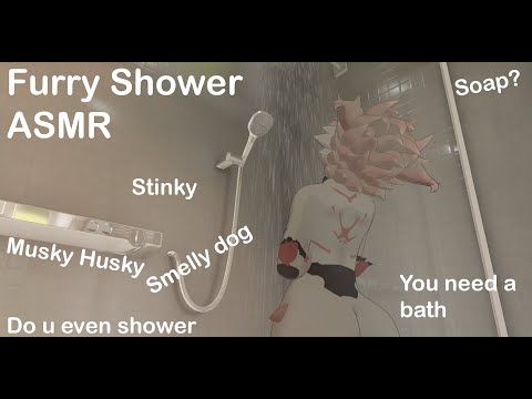 Furry Shower ASMR: Stinky Dog