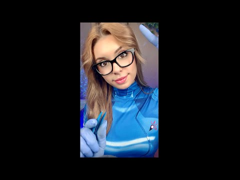 ASMR FAST ALIEN Full Body Exam #shorts medical examination doctor RP, eye, measuring you, Cranial👽