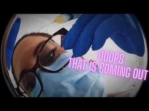 ASMR OOPS  broken  TOOTH [ SLEEP AID relaxing  ] medical triggers glove sounds re edited RP