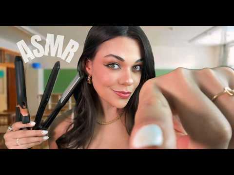 ASMR: A Menina Que Senta Atrás De Você Faz Chapinha No Seu Cabelo 💆🏻‍♀️✨