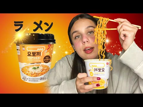 ASMR | PROBANDO COMIDA COREANA: RAMEN CALIENTITO 🍜 🔥🤤